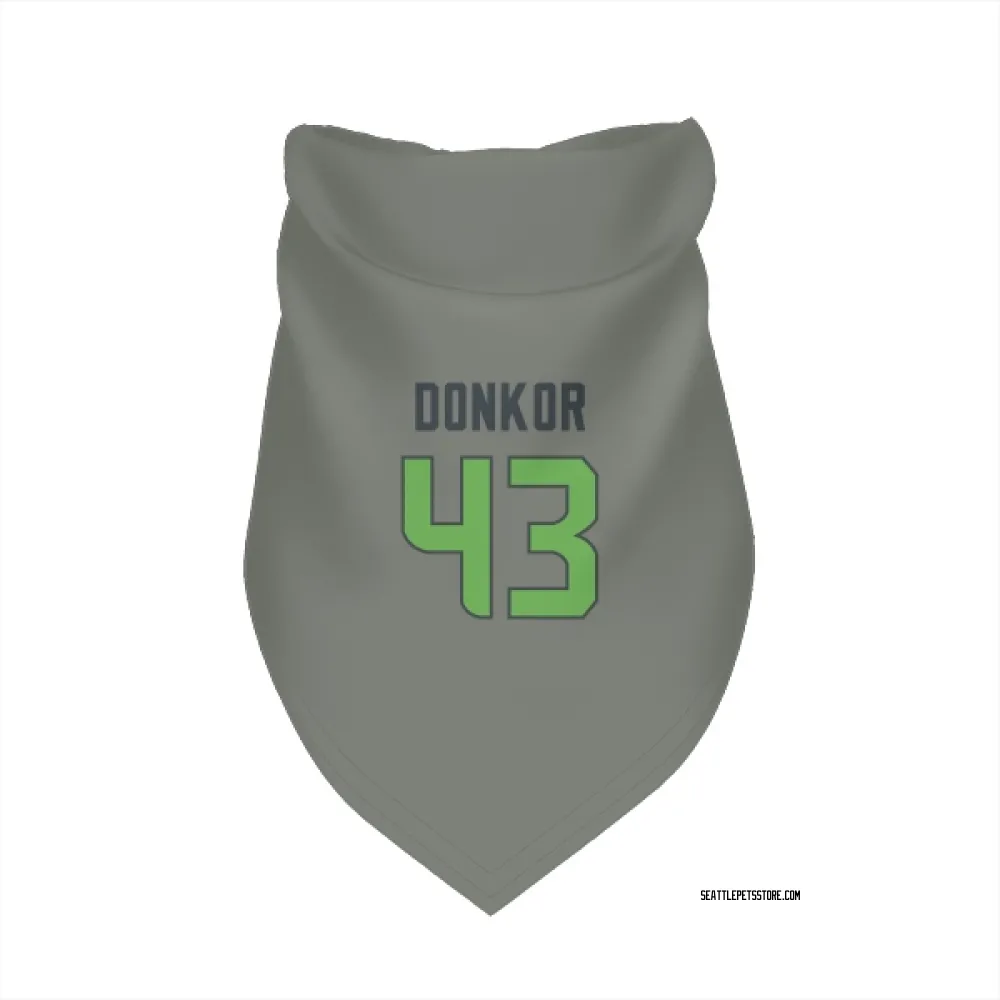 Seattle Seahawks Aaron Donkor Gray Neon Green Pet Bandana for Dog & Cat