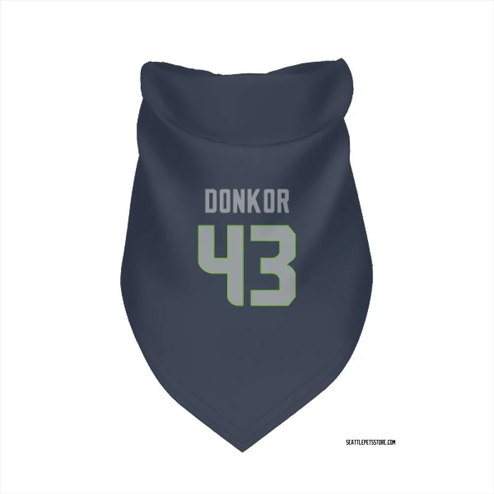 Seattle Seahawks Aaron Donkor Navy Pet Bandana for Dog & Cat