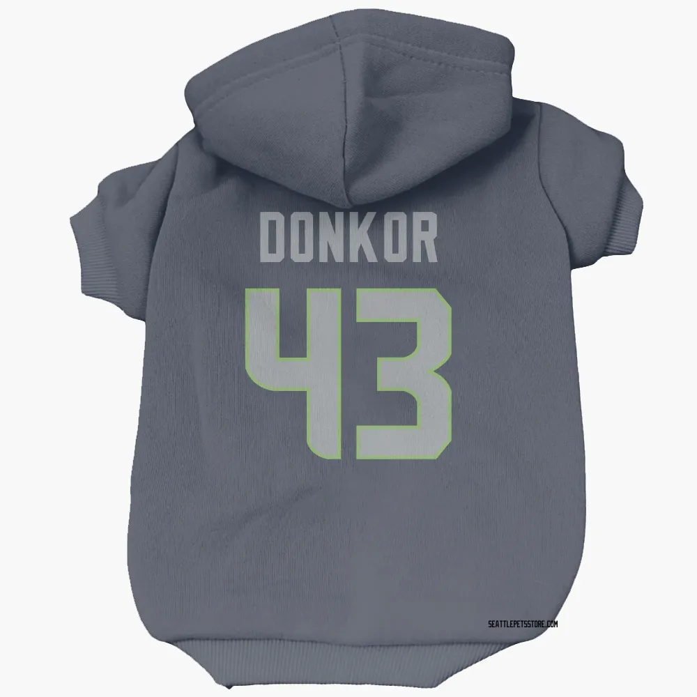 Seattle Seahawks Aaron Donkor Navy Pet Hoodie for Dog & Cat