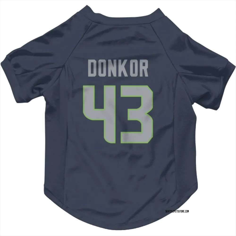 Seattle Seahawks Aaron Donkor Navy Pet Jersey for Dog & Cat