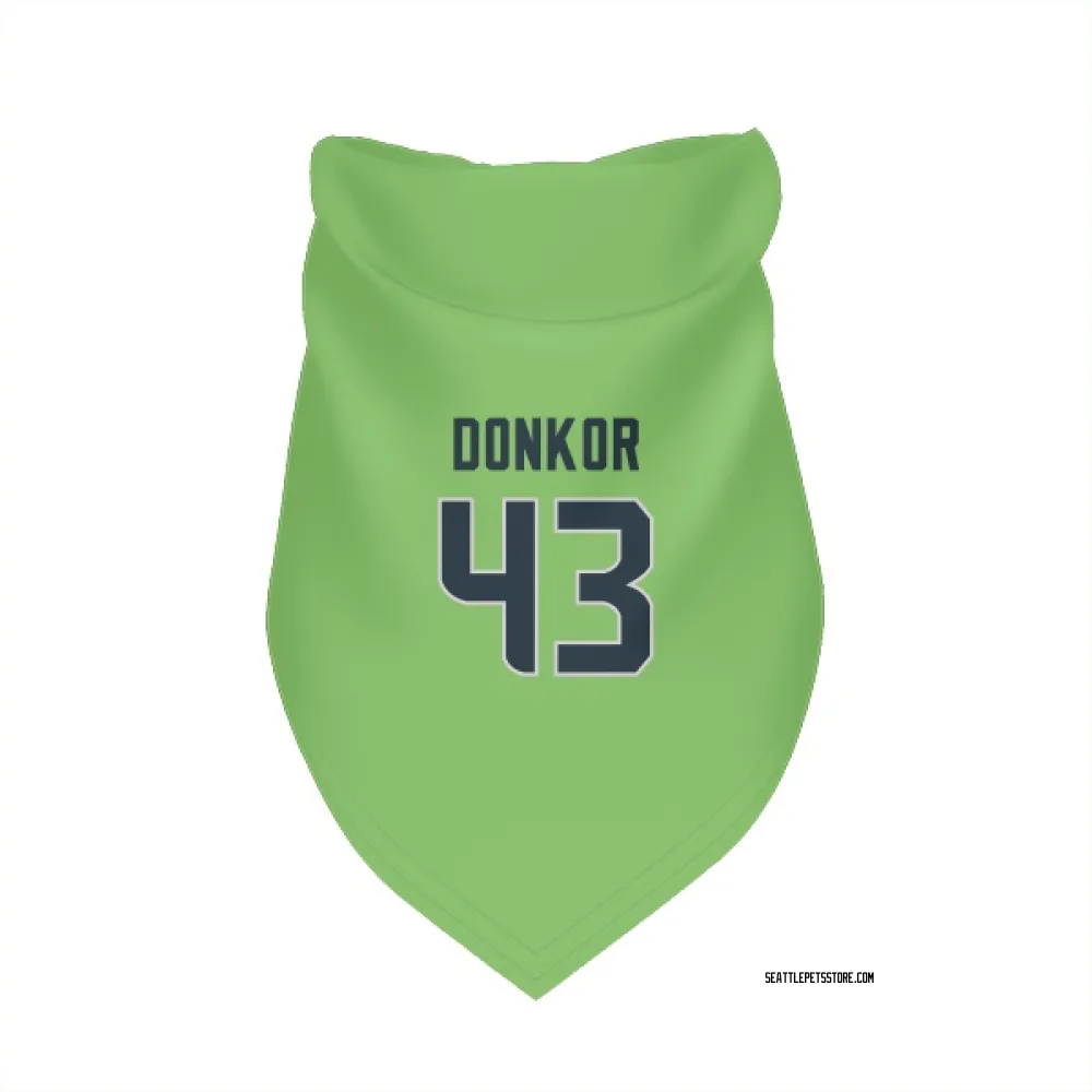 Seattle Seahawks Aaron Donkor Neon Green Pet Bandana for Dog & Cat
