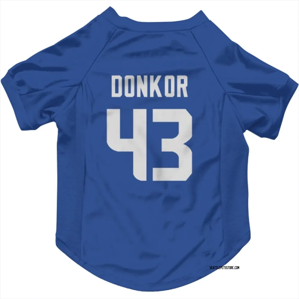 Seattle Seahawks Aaron Donkor Royal Pet Jersey for Dog & Cat