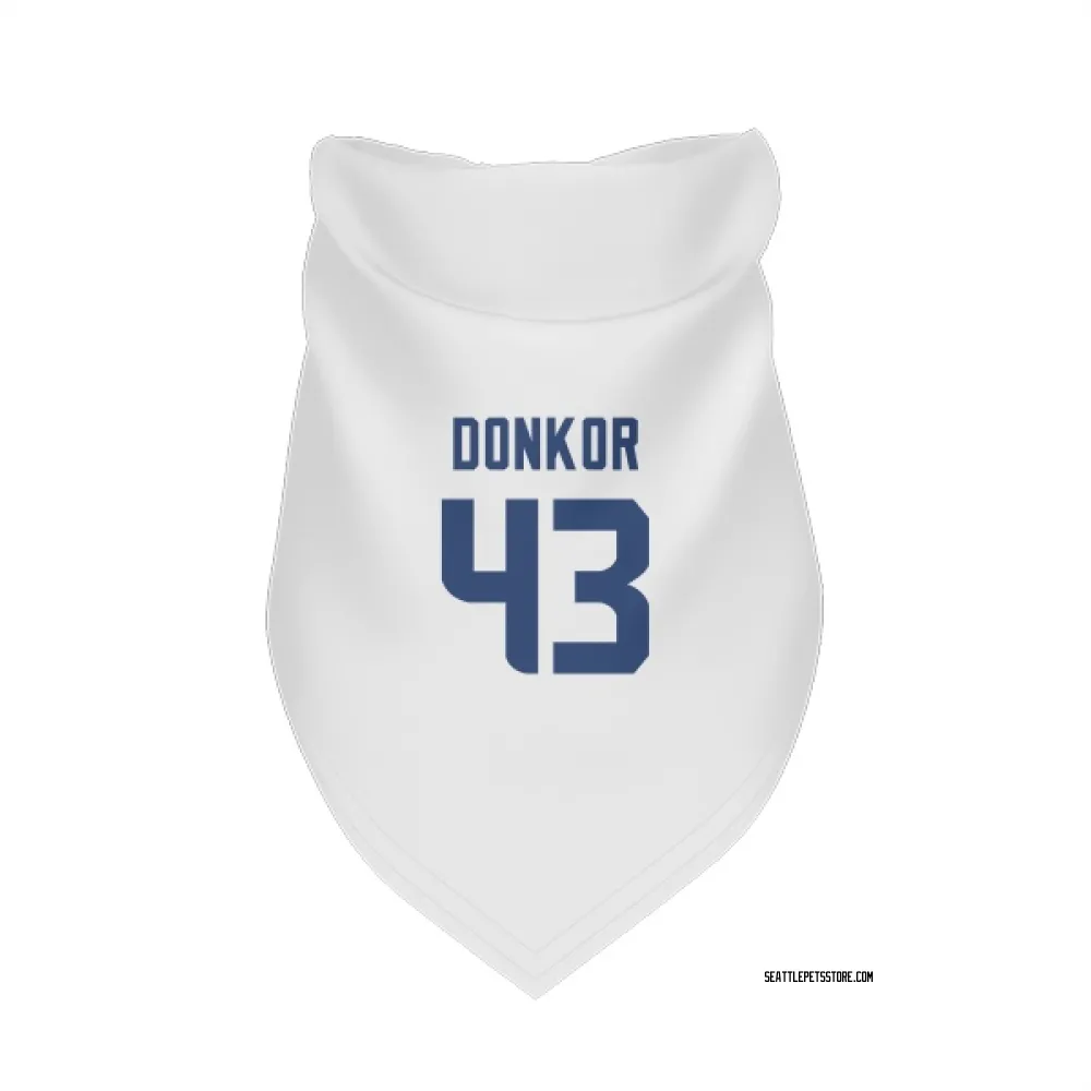 Seattle Seahawks Aaron Donkor White Pet Bandana for Dog & Cat