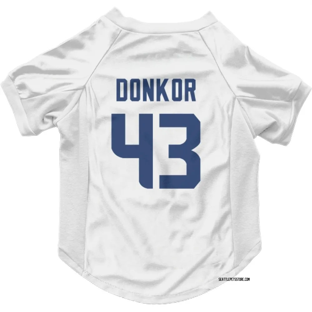 Seattle Seahawks Aaron Donkor White Pet Jersey for Dog & Cat