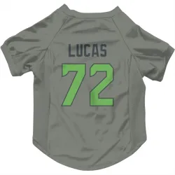 Seattle Seahawks Abraham Lucas Gray Neon Green Pet Jersey for Dog & Cat