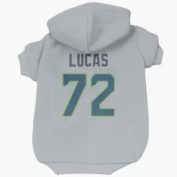 Seattle Seahawks Abraham Lucas Gray Pet Hoodie for Dog & Cat