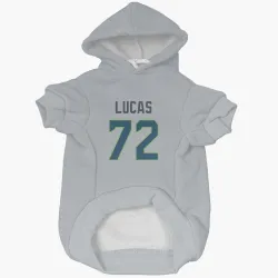 Seattle Seahawks Abraham Lucas Gray Pet Hoodie for Dog & Cat
