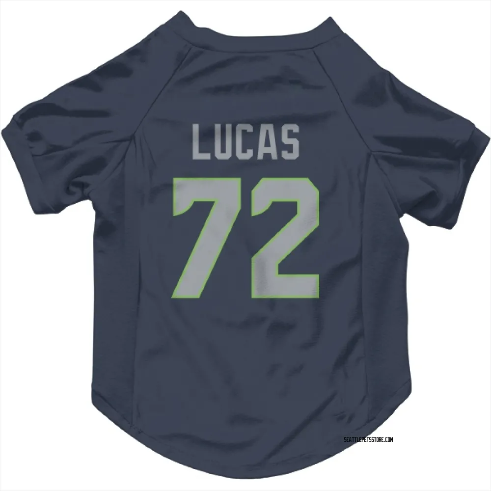 Seattle Seahawks Abraham Lucas Navy Pet Jersey for Dog & Cat