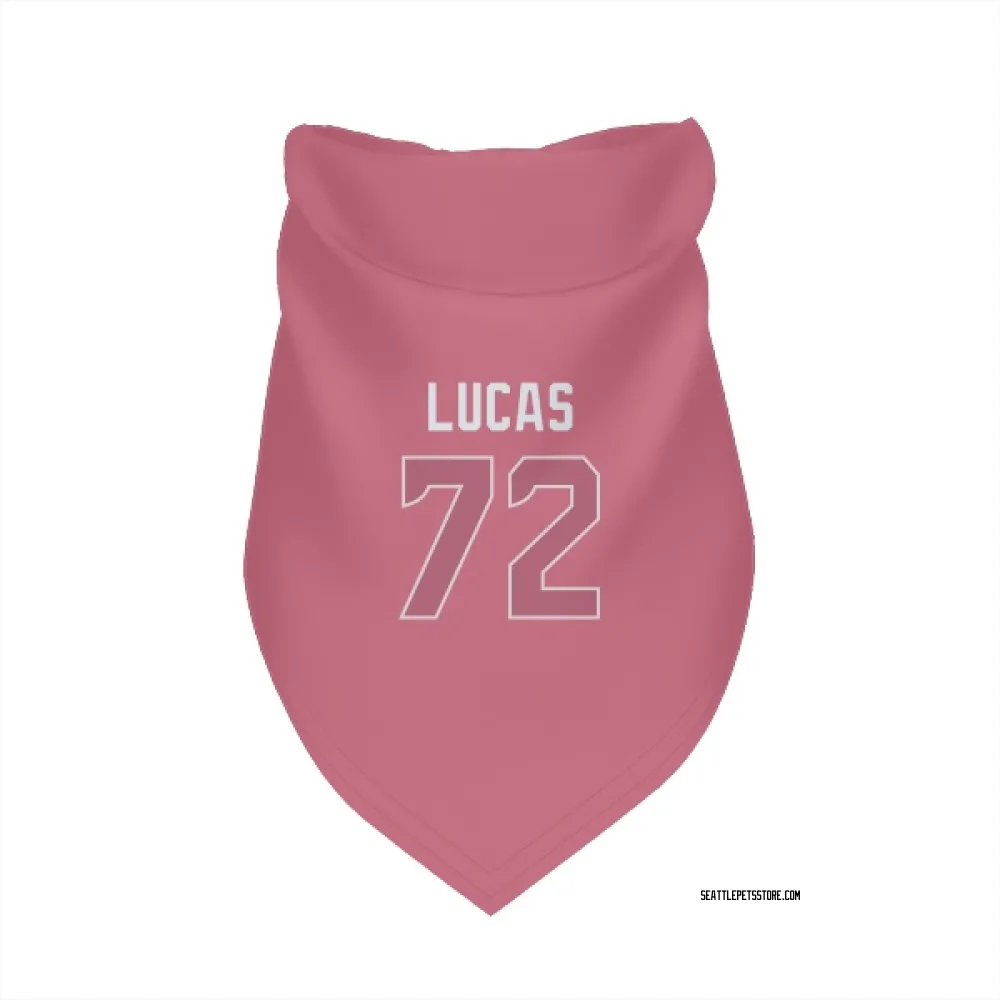 Seattle Seahawks Abraham Lucas Pink Pet Bandana for Dog & Cat