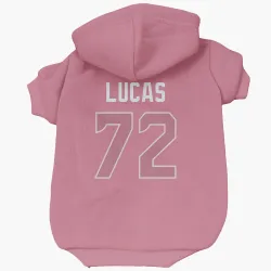 Seattle Seahawks Abraham Lucas Pink Pet Hoodie for Dog & Cat