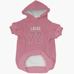 Seattle Seahawks Abraham Lucas Pink Pet Hoodie for Dog & Cat