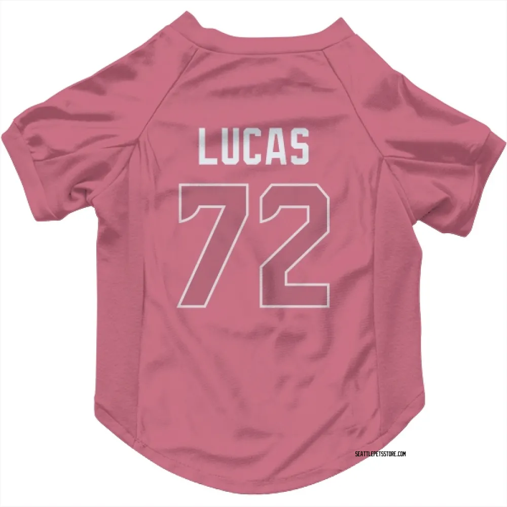 Seattle Seahawks Abraham Lucas Pink Pet Jersey for Dog & Cat