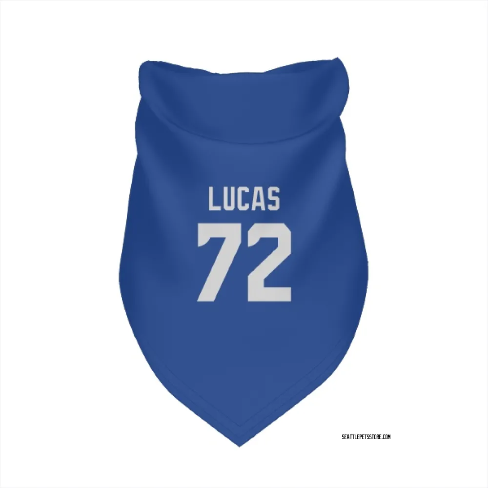 Seattle Seahawks Abraham Lucas Royal Pet Bandana for Dog & Cat