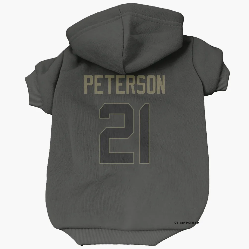 Seattle Seahawks Adrian Peterson Black Service Pet Hoodie for Dog & Cat