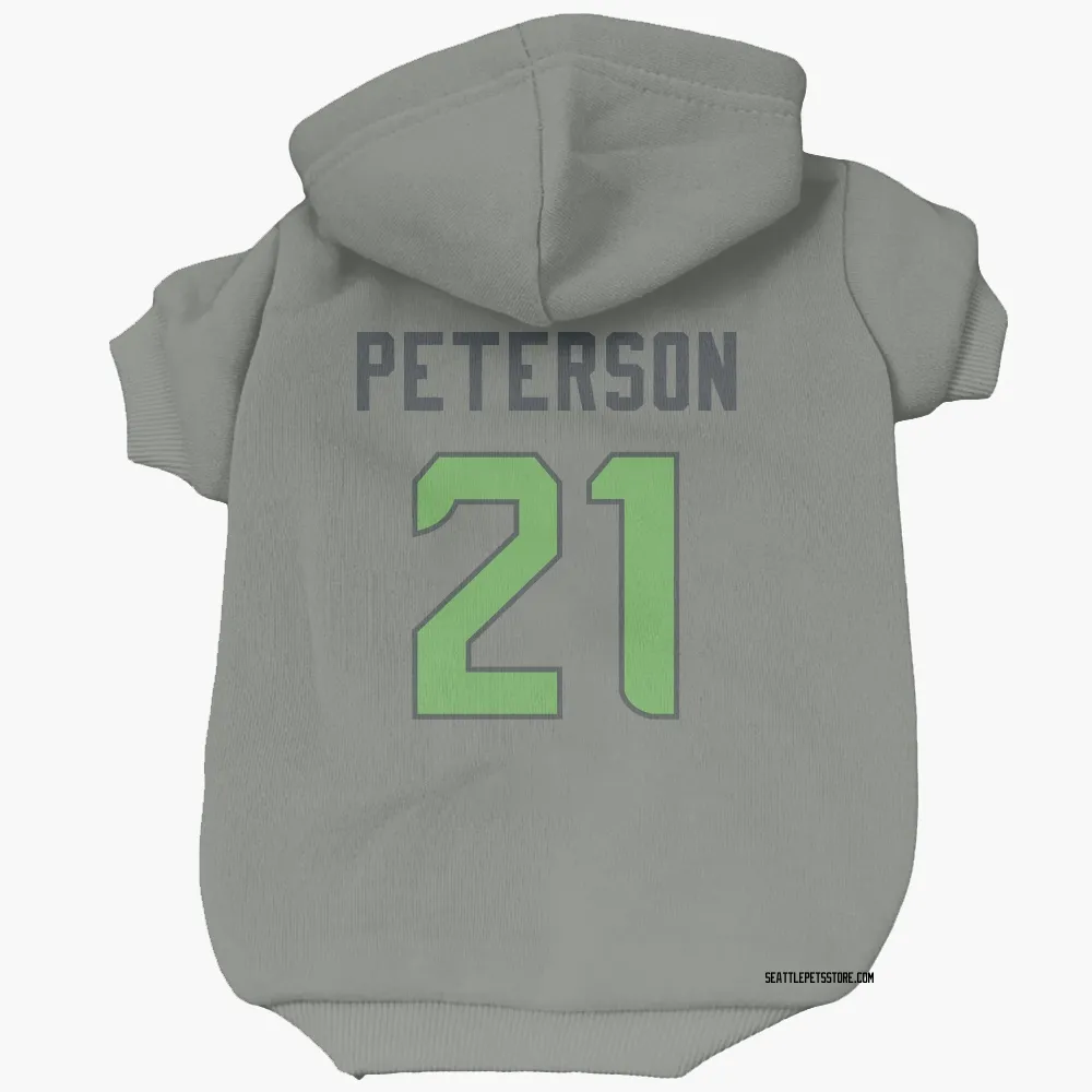 Seattle Seahawks Adrian Peterson Gray Neon Green Pet Hoodie for Dog & Cat