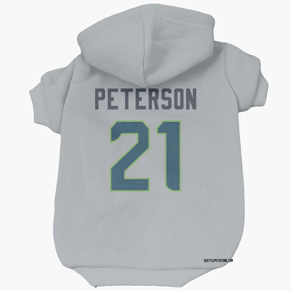 Seattle Seahawks Adrian Peterson Gray Pet Hoodie for Dog & Cat