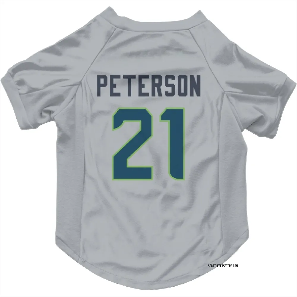 Seattle Seahawks Adrian Peterson Gray Pet Jersey for Dog & Cat