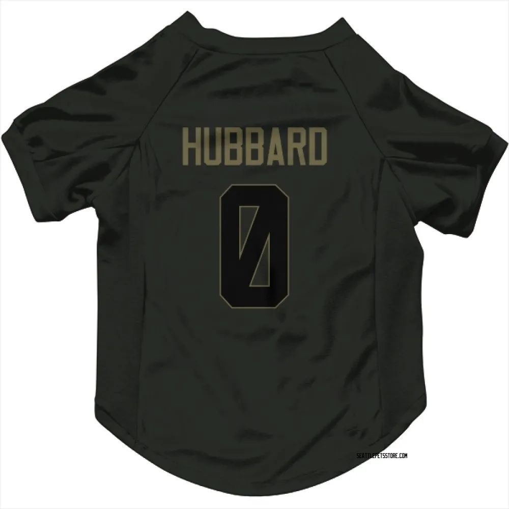 Seattle Seahawks Aidan Hubbard Black Service Pet Jersey for Dog & Cat