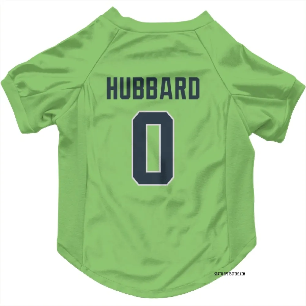 Seattle Seahawks Aidan Hubbard Neon Green Pet Jersey for Dog & Cat