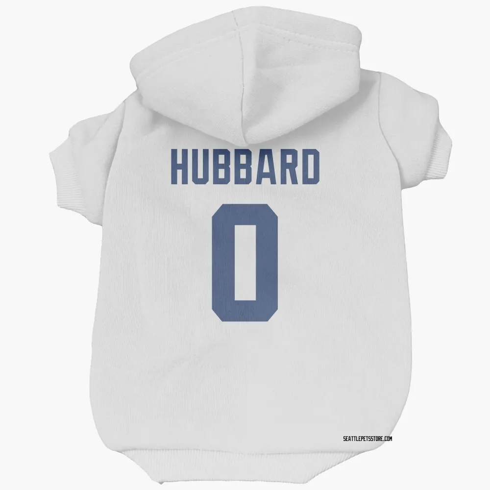Seattle Seahawks Aidan Hubbard White Pet Hoodie for Dog & Cat
