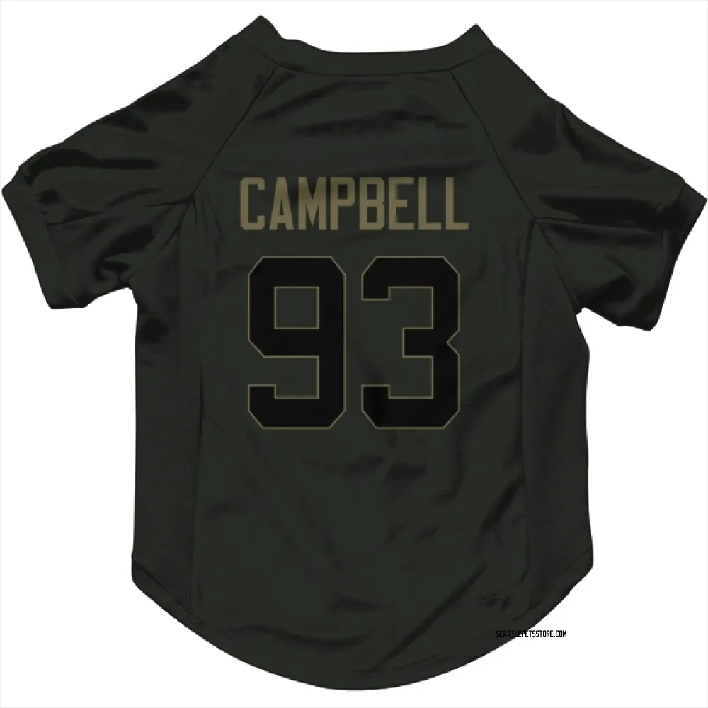 Seattle Seahawks Anthony Campbell Black Service Pet Jersey for Dog & Cat
