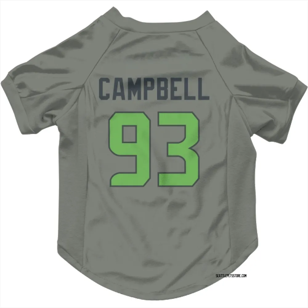 Seattle Seahawks Anthony Campbell Gray Neon Green Pet Jersey for Dog & Cat