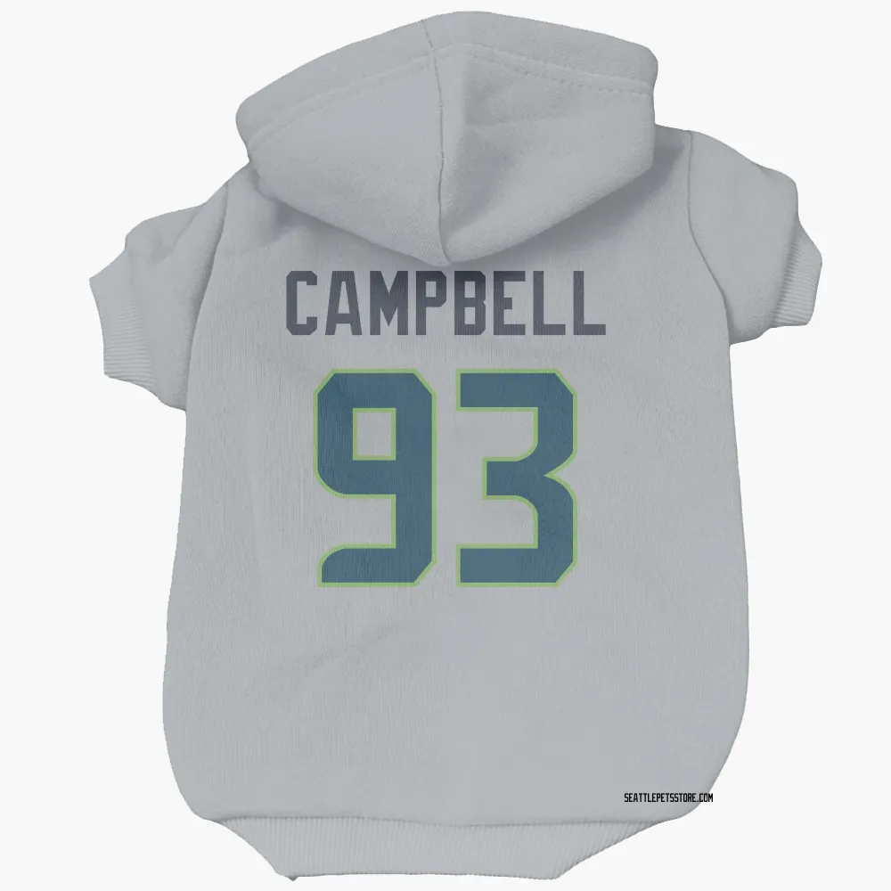 Seattle Seahawks Anthony Campbell Gray Pet Hoodie for Dog & Cat