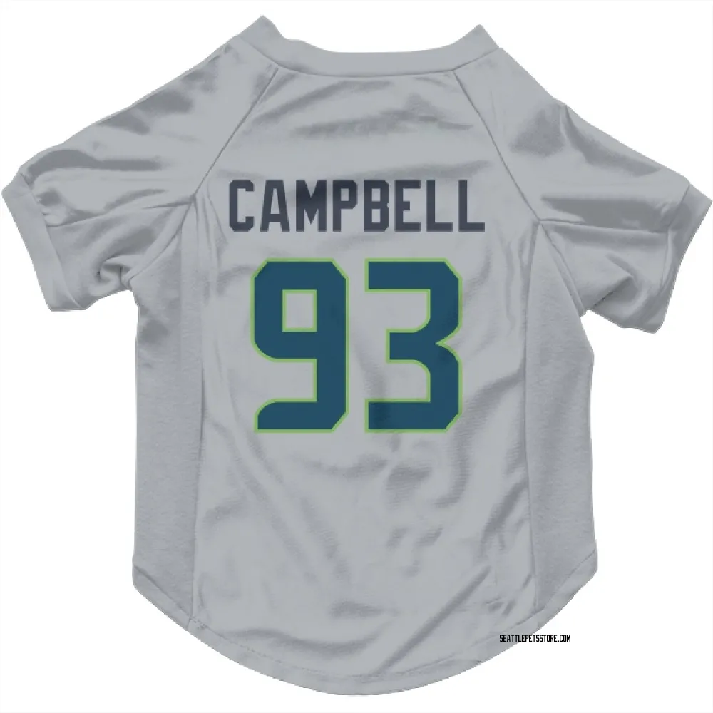 Seattle Seahawks Anthony Campbell Gray Pet Jersey for Dog & Cat