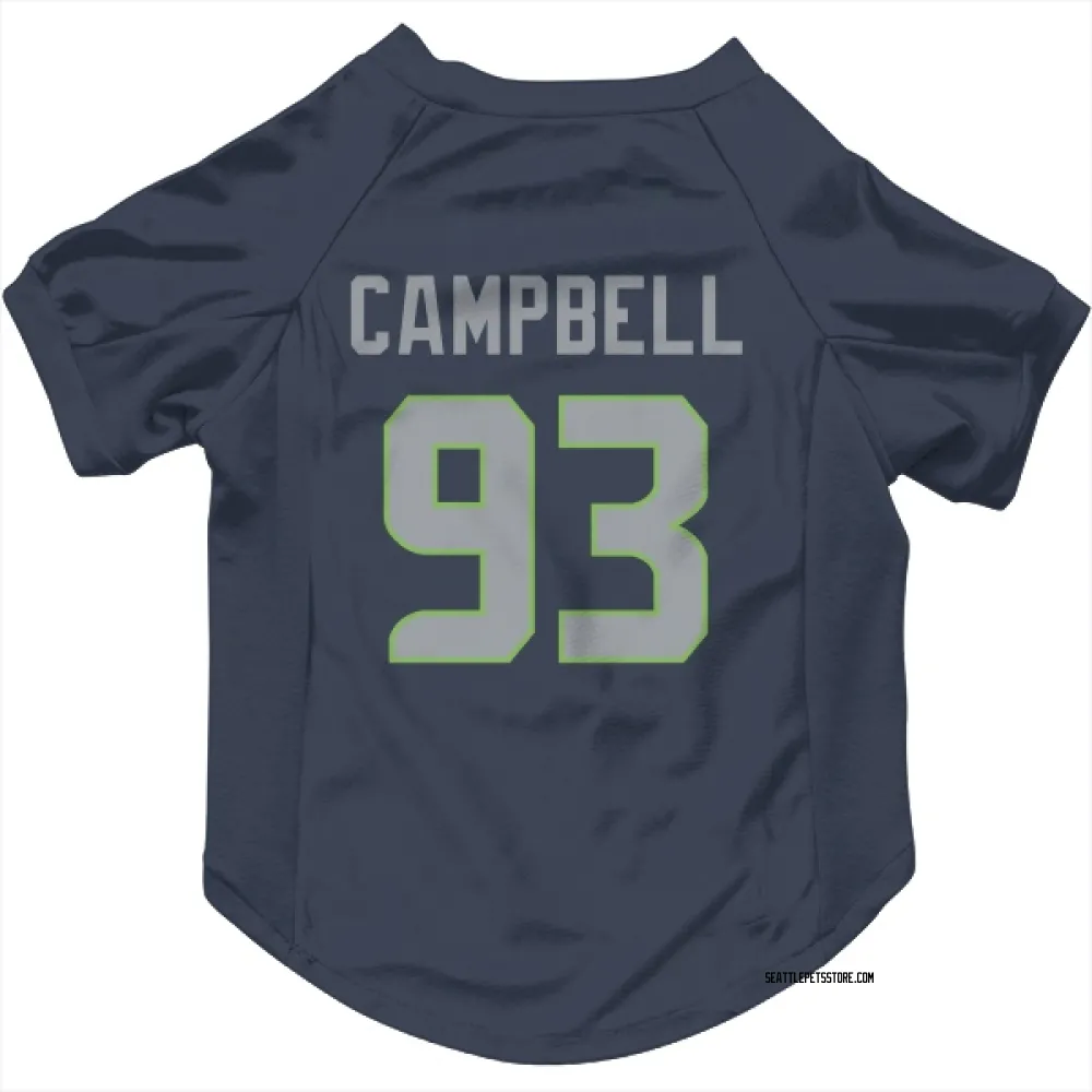 Seattle Seahawks Anthony Campbell Navy Pet Jersey for Dog & Cat