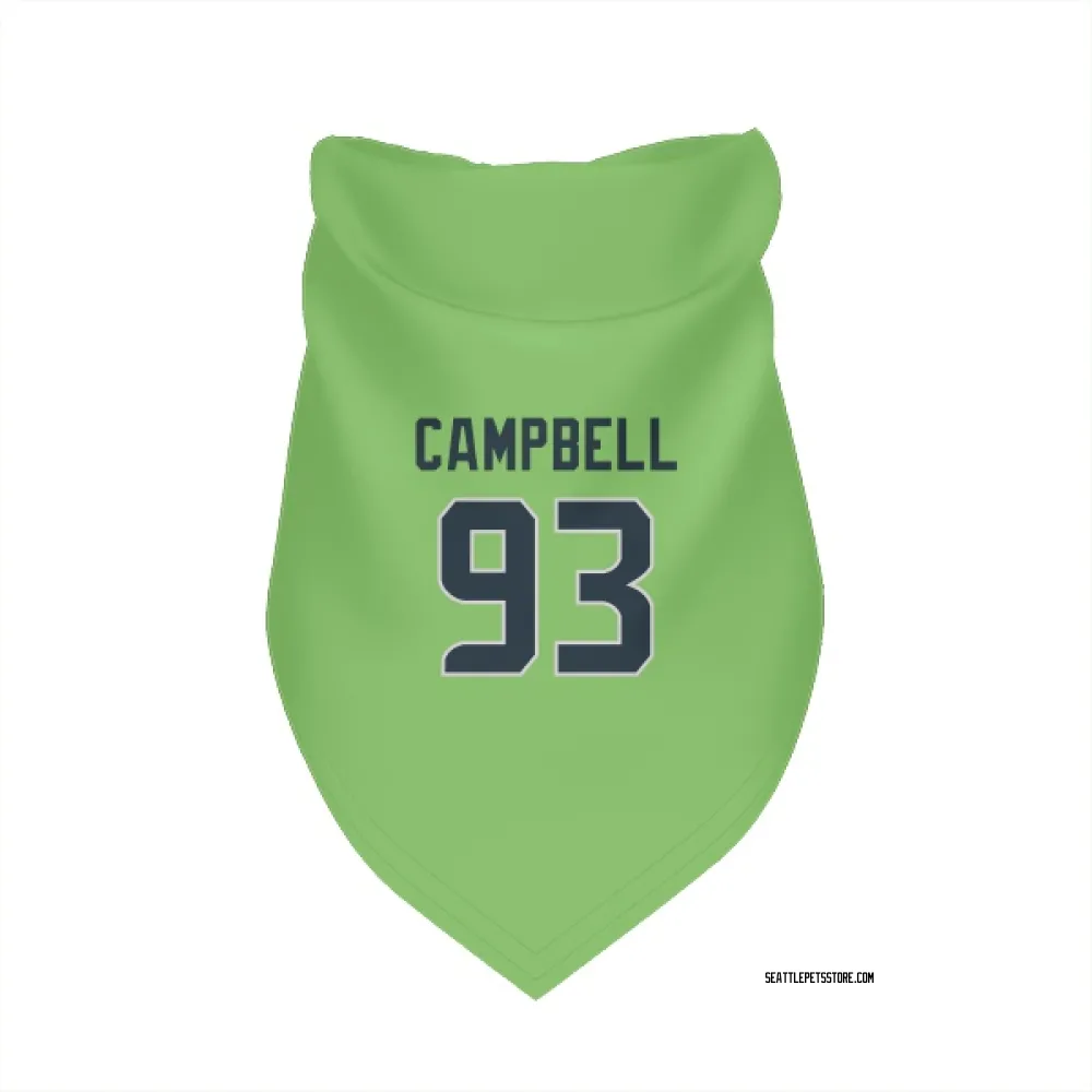 Seattle Seahawks Anthony Campbell Neon Green Pet Bandana for Dog & Cat