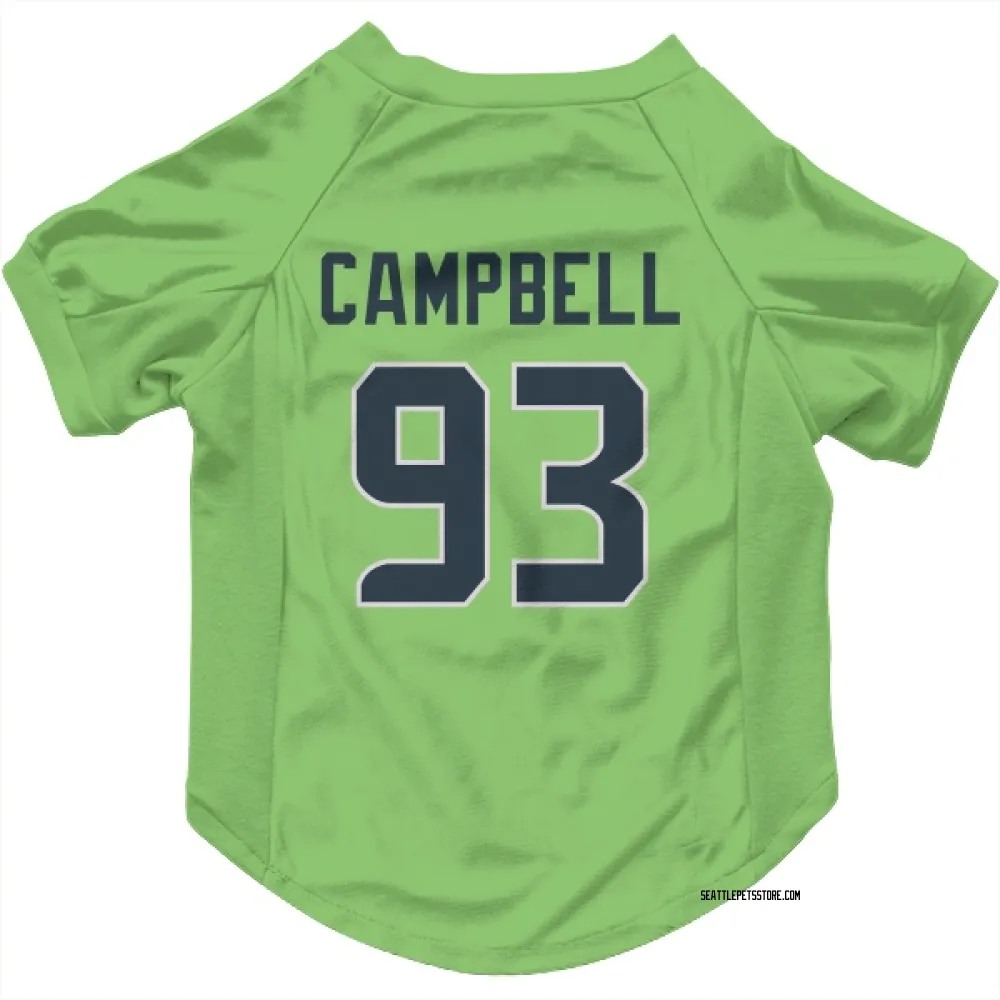 Seattle Seahawks Anthony Campbell Neon Green Pet Jersey for Dog & Cat