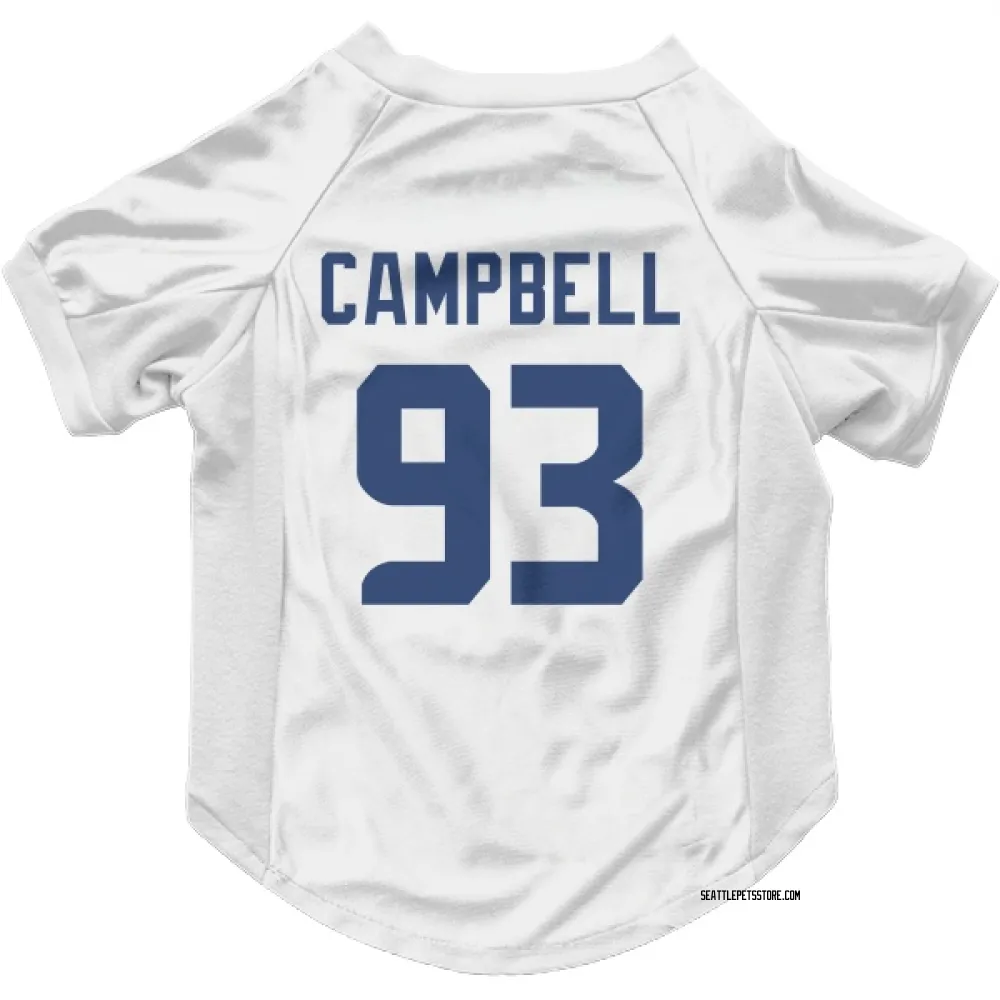 Seattle Seahawks Anthony Campbell White Pet Jersey for Dog & Cat