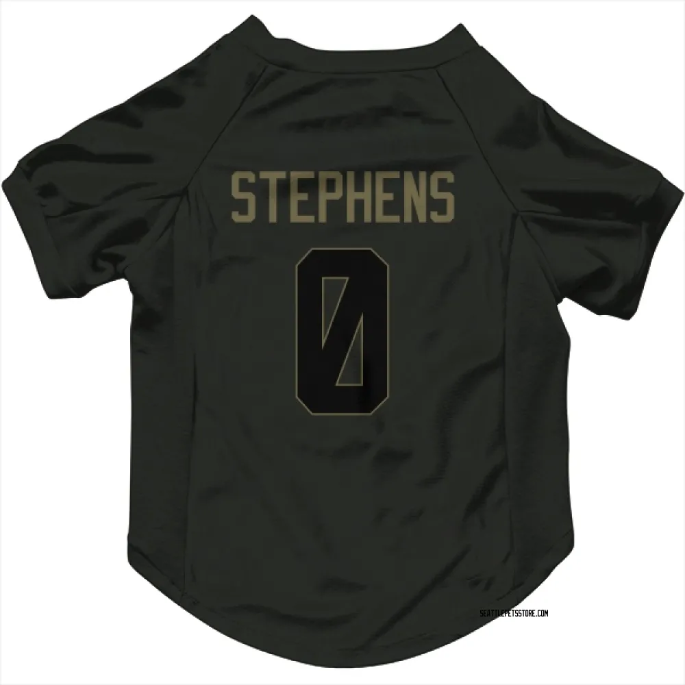 Seattle Seahawks Beau Stephens Black Service Pet Jersey for Dog & Cat