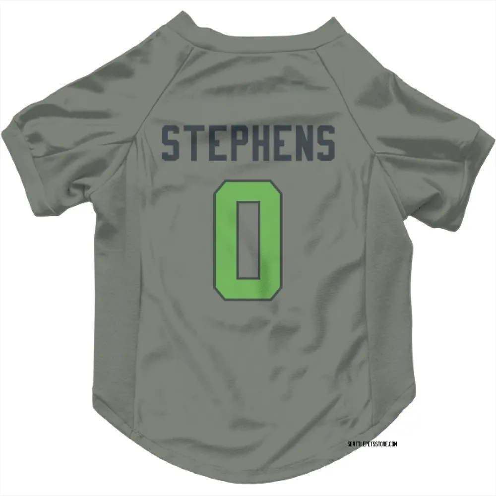 Seattle Seahawks Beau Stephens Gray Neon Green Pet Jersey for Dog & Cat