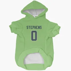 Seattle Seahawks Beau Stephens Neon Green Pet Hoodie for Dog & Cat