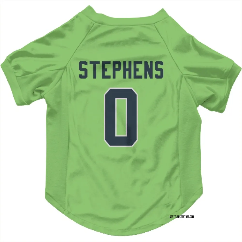 Seattle Seahawks Beau Stephens Neon Green Pet Jersey for Dog & Cat