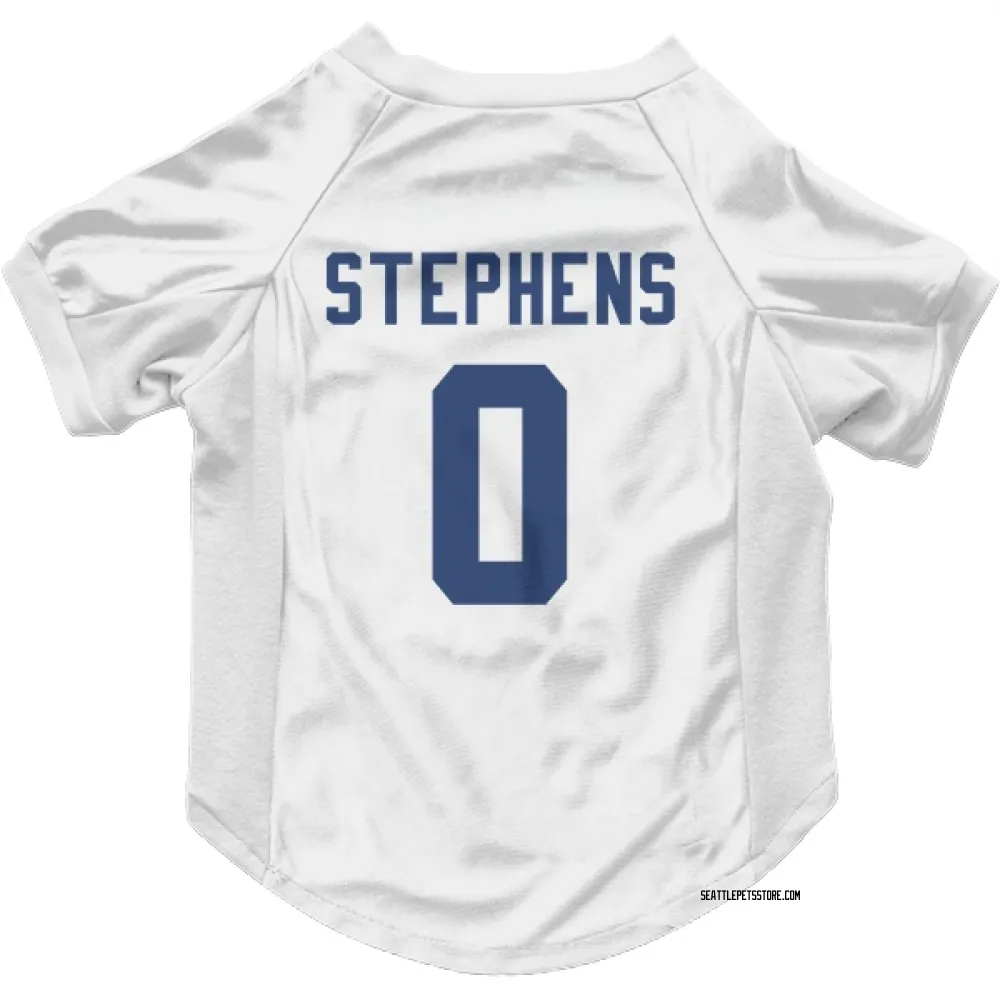 Seattle Seahawks Beau Stephens White Pet Jersey for Dog & Cat