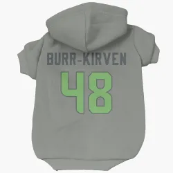 Seattle Seahawks Ben Burr-Kirven Gray Neon Green Pet Hoodie for Dog & Cat
