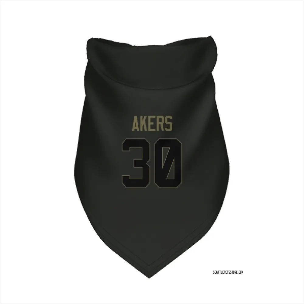 Seattle Seahawks Cam Akers Black Service Pet Bandana for Dog & Cat