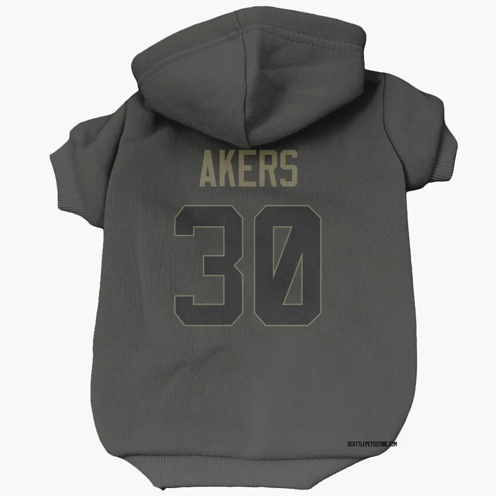 Seattle Seahawks Cam Akers Black Service Pet Hoodie for Dog & Cat
