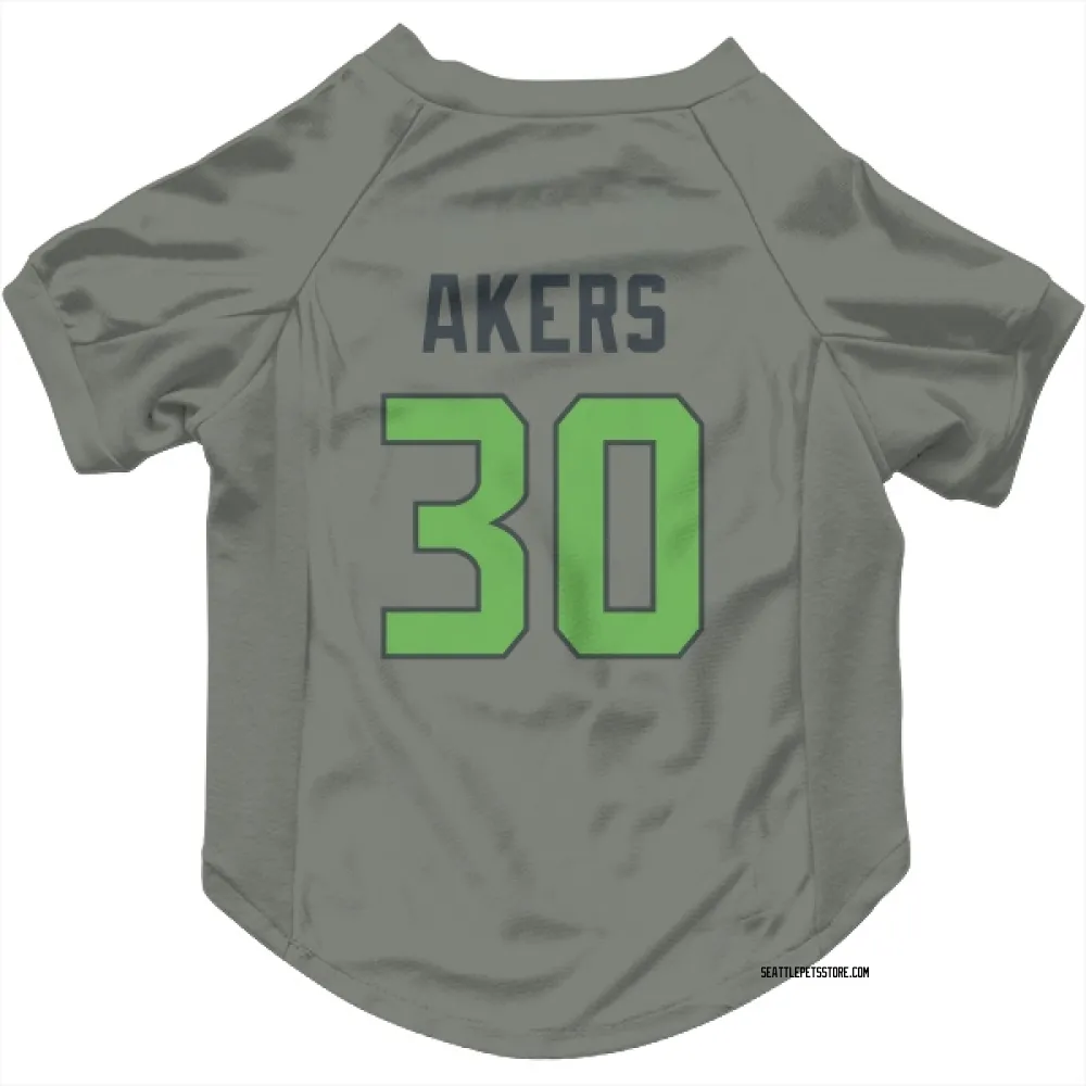 Seattle Seahawks Cam Akers Gray Neon Green Pet Jersey for Dog & Cat