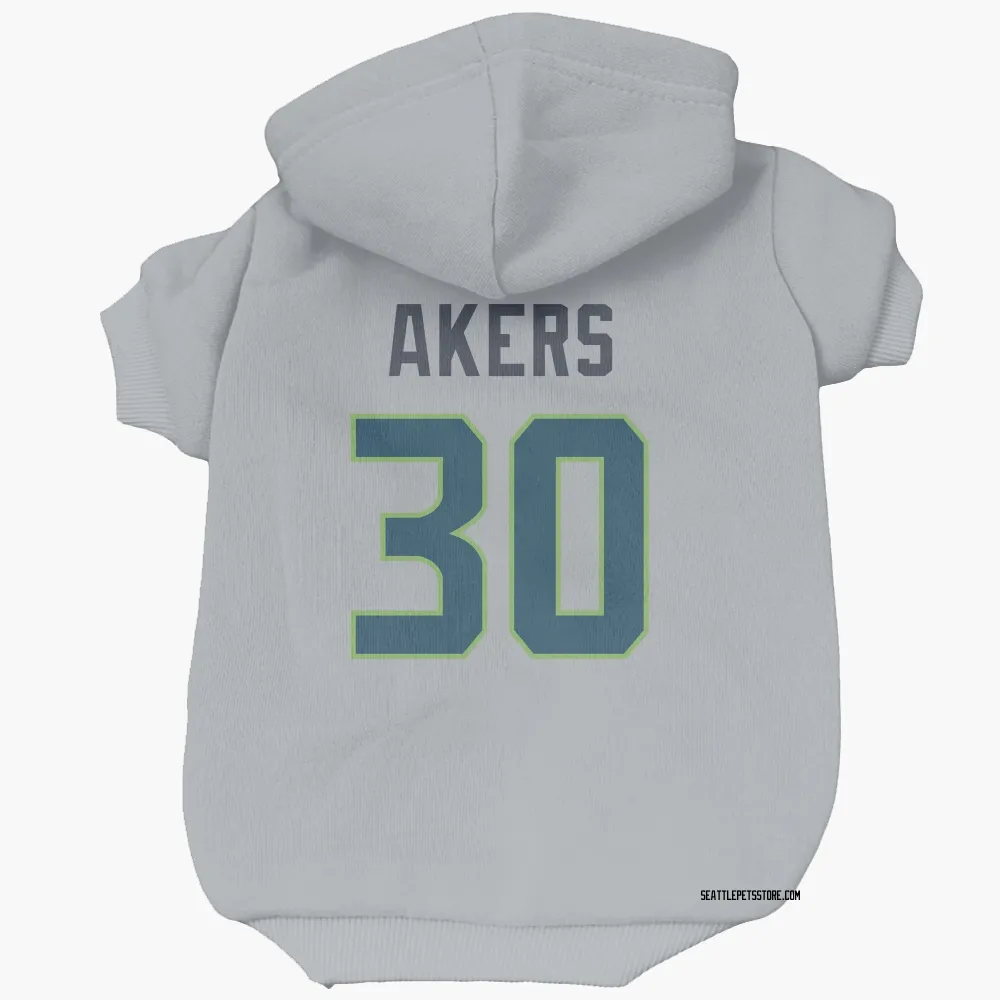 Seattle Seahawks Cam Akers Gray Pet Hoodie for Dog & Cat