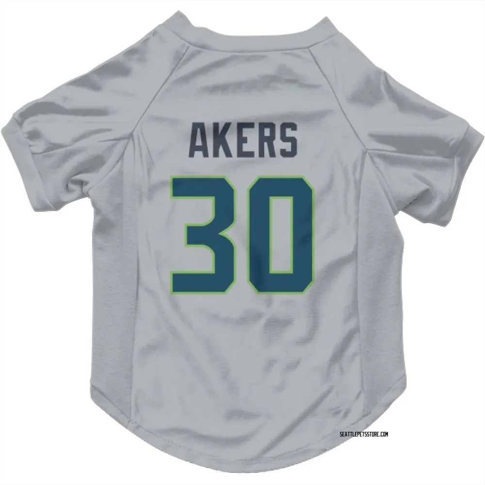 Seattle Seahawks Cam Akers Gray Pet Jersey for Dog & Cat