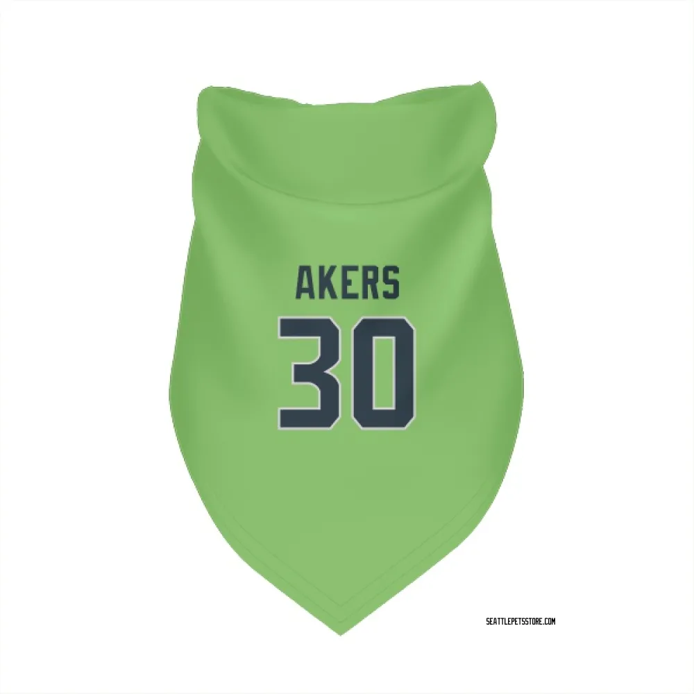 Seattle Seahawks Cam Akers Neon Green Pet Bandana for Dog & Cat