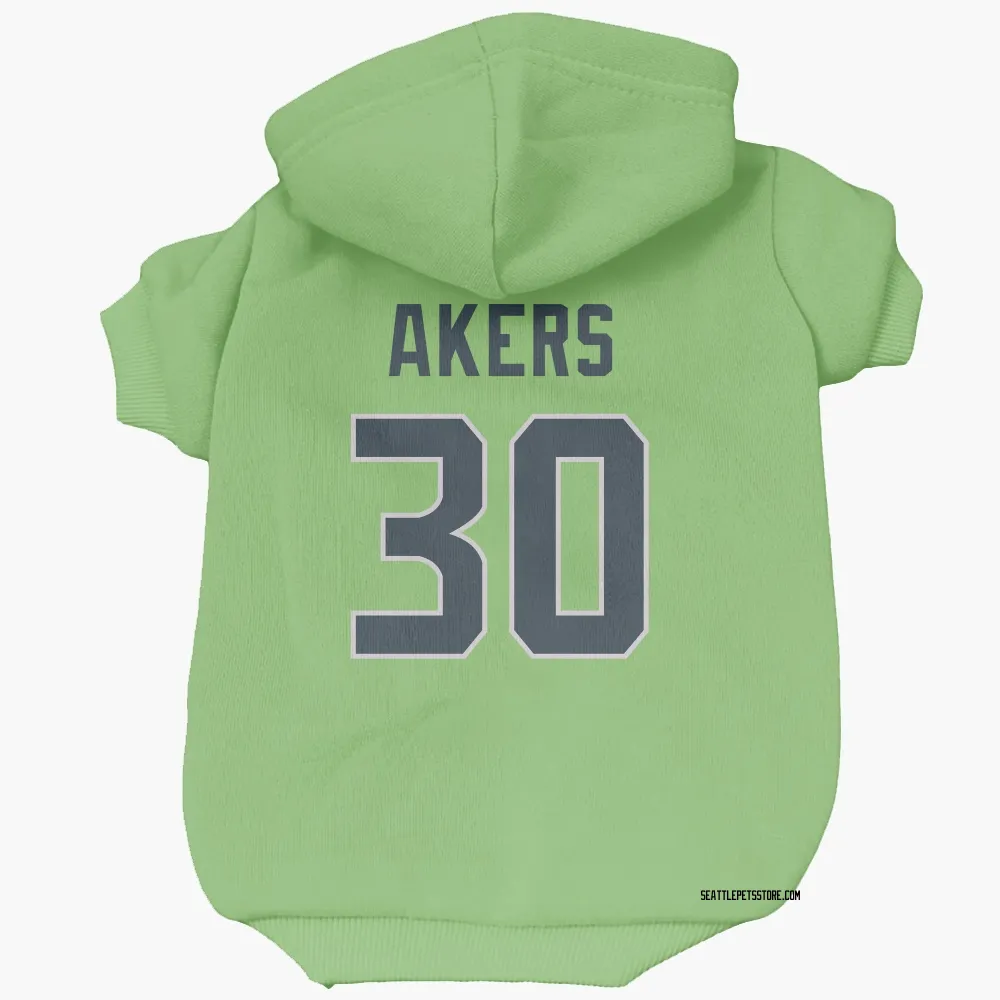 Seattle Seahawks Cam Akers Neon Green Pet Hoodie for Dog & Cat