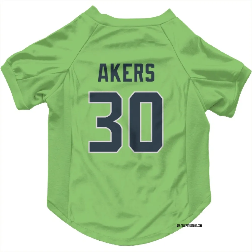 Seattle Seahawks Cam Akers Neon Green Pet Jersey for Dog & Cat