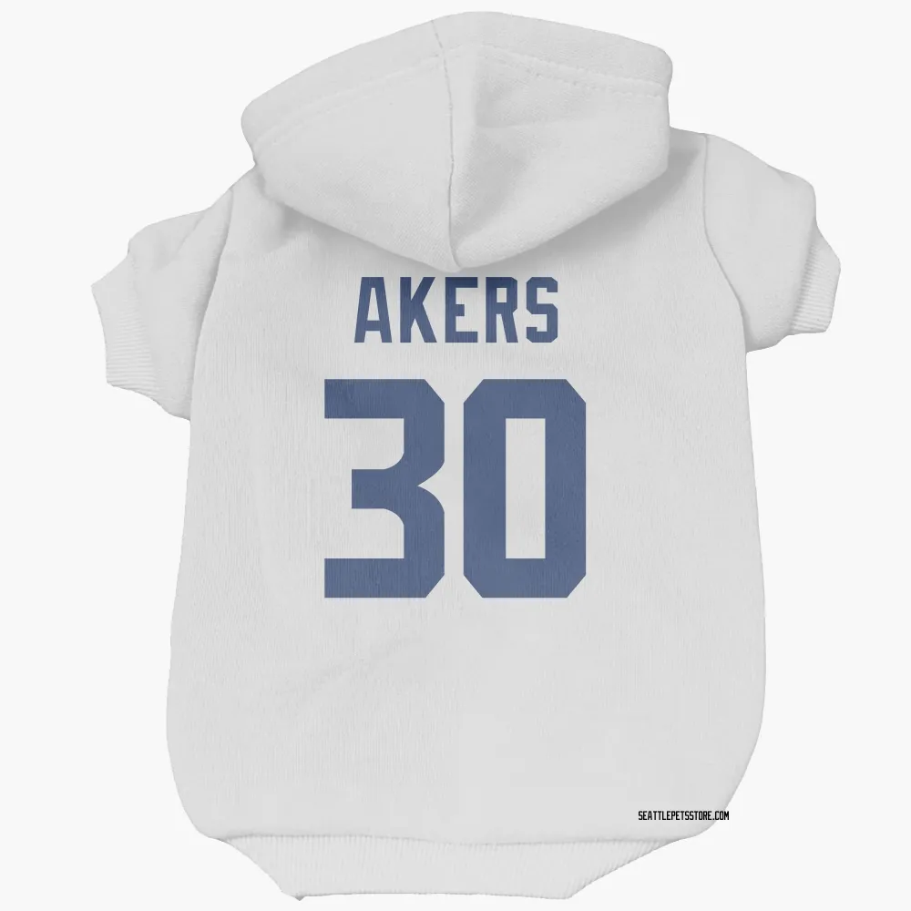 Seattle Seahawks Cam Akers White Pet Hoodie for Dog & Cat