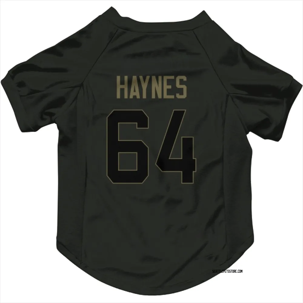 Seattle Seahawks Christian Haynes Black Service Pet Jersey for Dog & Cat