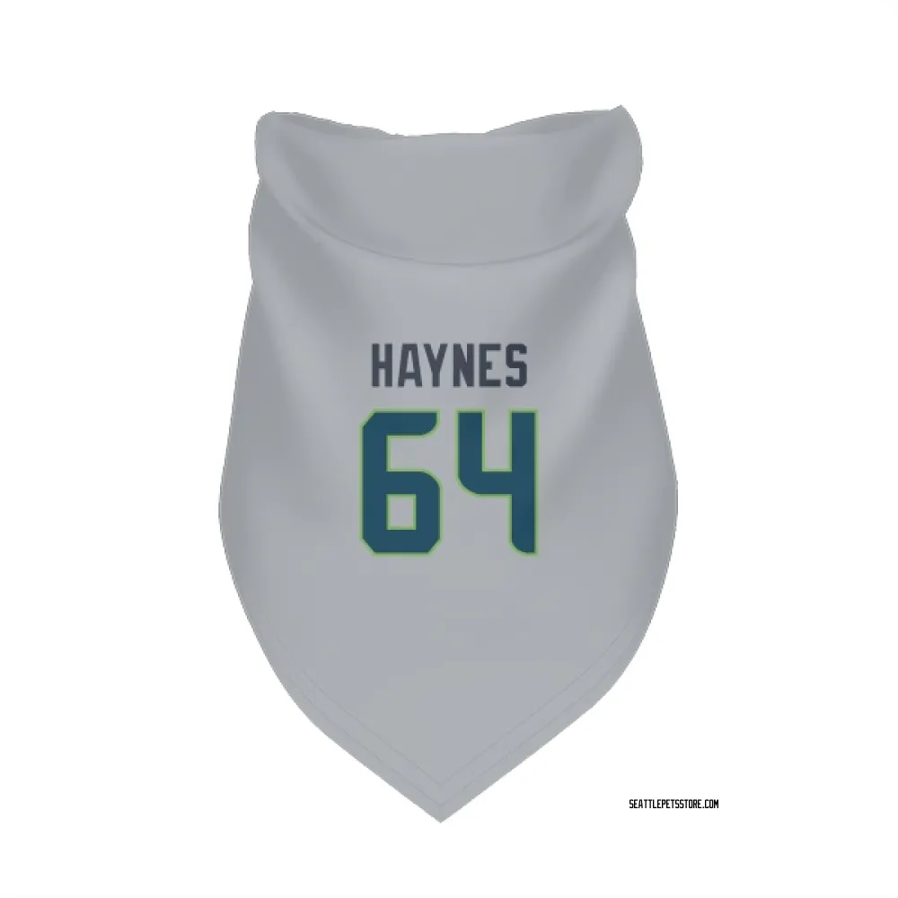 Seattle Seahawks Christian Haynes Gray Pet Bandana for Dog & Cat
