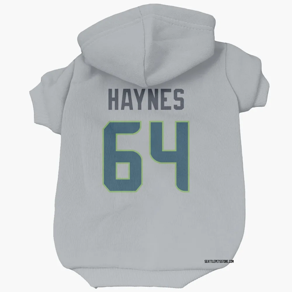 Seattle Seahawks Christian Haynes Gray Pet Hoodie for Dog & Cat